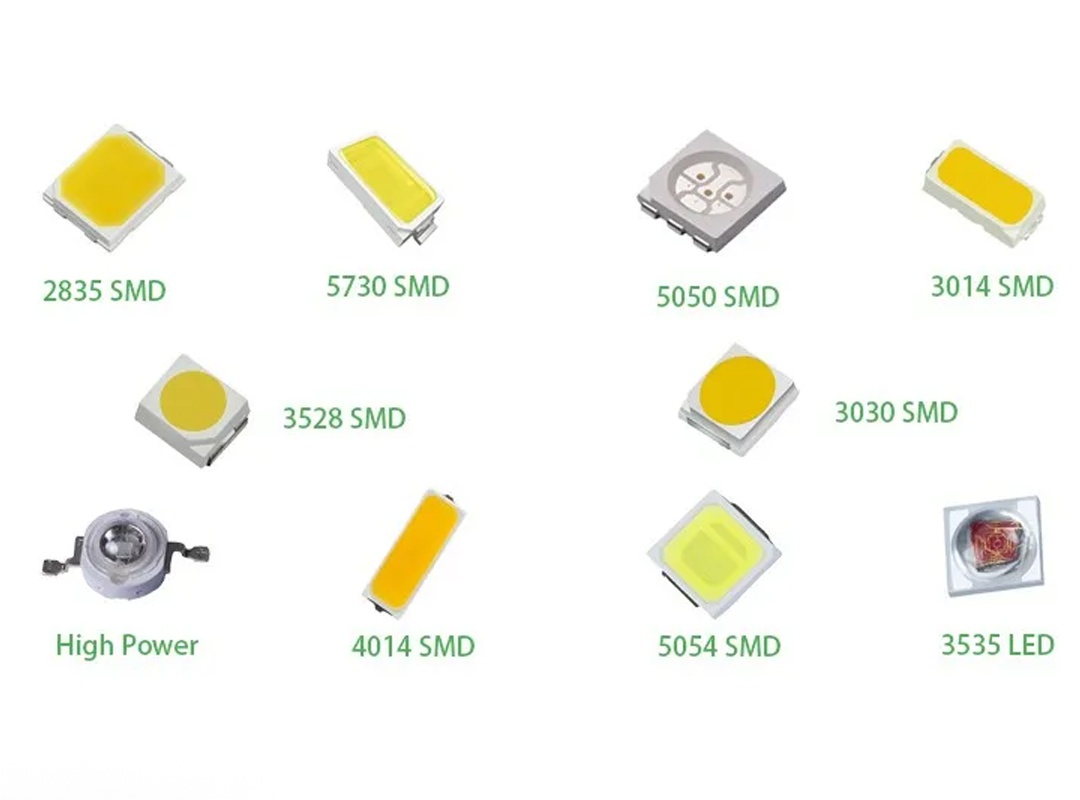 Для подсветки выбирают светодиоды SMD, которые отличаются высокой яркостью до 4500 нит и низким потреблением энергии до 150 Вт на 1 м2. Они также защищены по стандарту IP67 от воздействия пыли и влаги и не перегреваются благодаря большой площади контактов.