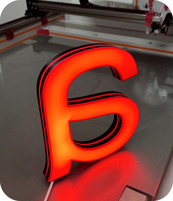 Стоимость изготовления объемных световых букв